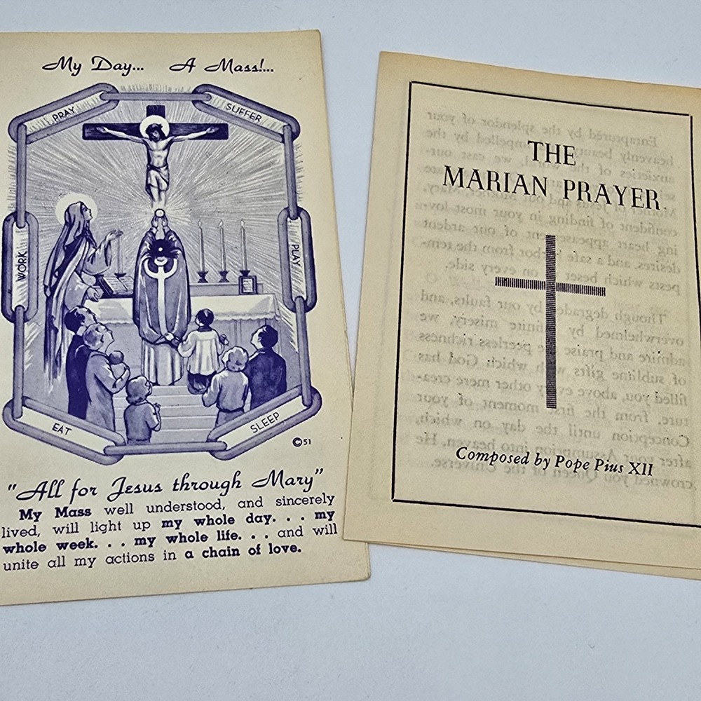 Vintage Paper‎ Ephemera Lot Religious Cards And Medal 1950s 1960s - Picture 11 of 16